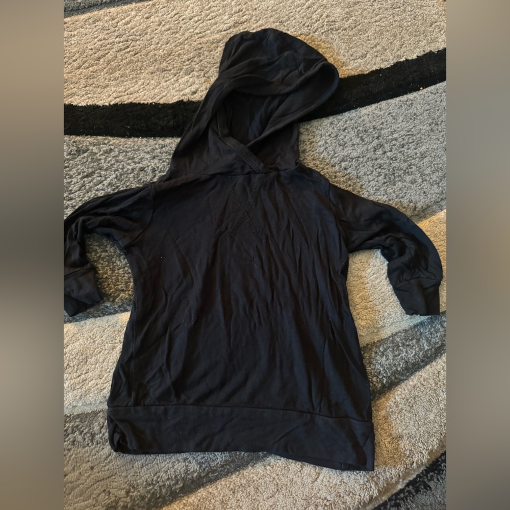 Kate Quinn pointelle hooded sweater